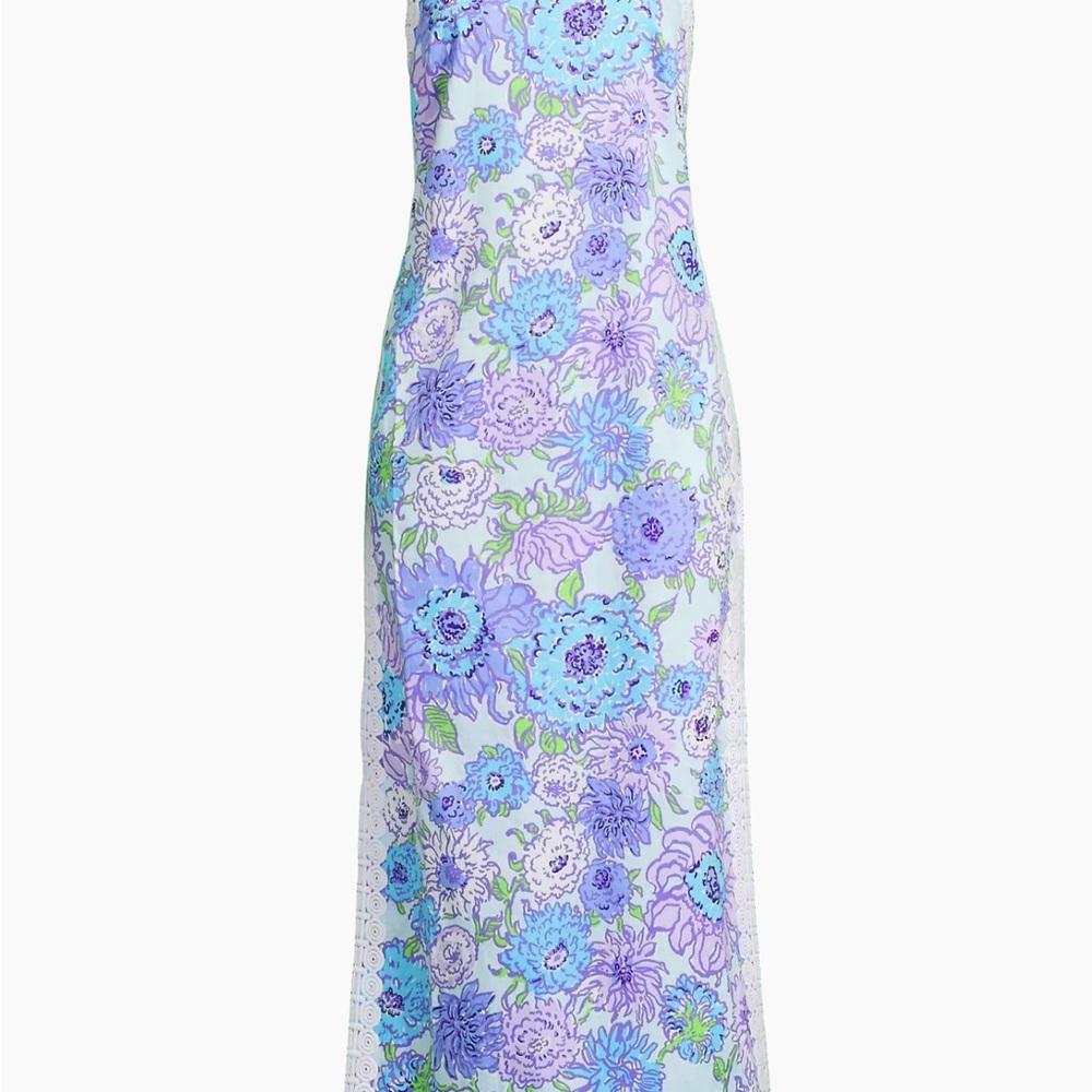 Lilly Pulitzer Floral Dress in Blue and Purple
